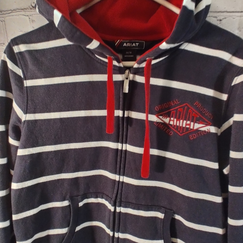 Ariat Lathrop Full Zip Striped Hooded Jacket M View 6